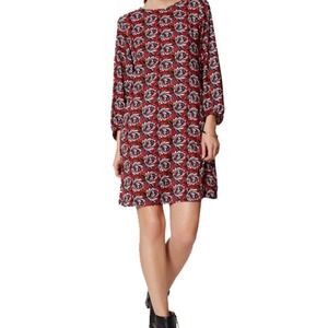 LOFT XL Petites Red Floral Print Long Sleeve Dress, Retail $79